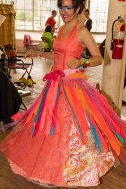 Earth, Spirit, Jewels, maker and model from Lewiston, prepares for the show.