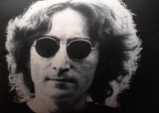 Makers had to choose a Beatles tune by which to fashion their creations. Here, John Lennon  looks over the gathering.
