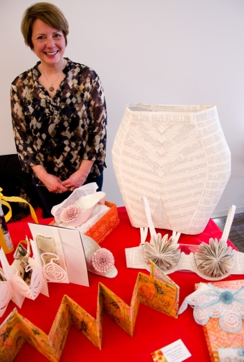 Cynthia Ahlstrin with "Repurposed Romance" and "Fortune Catcher"