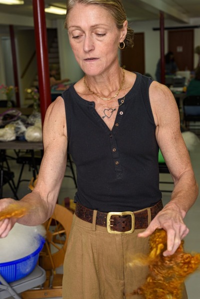 Christina Boucher has years of working with wool.