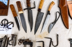 He creates museum-quality knives, axes and tools.