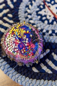 Gail Stephens,  rug with pin cushion