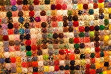yo-yo quilting in the Exhibition Hall