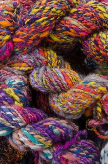multi-colored handspun with angora