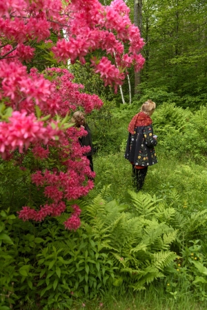 Mary Lou and Kimberly tour the gardens.