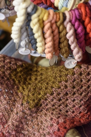 Susan is crocheting this blanket with Jagger Spun wool.