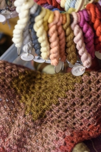 Susan is crocheting this blanket with Jagger Spun wool.