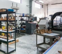 In the machine shop. In the machine shop.