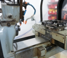 Closeup of inside the robot-ish lathe. Closeup of inside the robot-ish lathe.