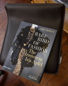 Barbara is currently working on a tapestry about Iris Apfel