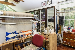 In the tapestry studio