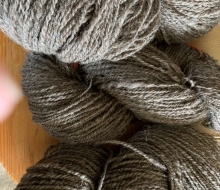 spun from natural brown Romney