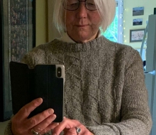 view of sweater + iPhone