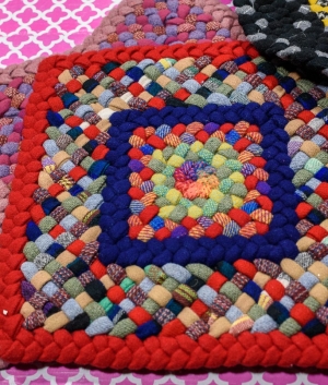 A multi-strand braided butted square.