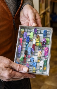 Ed even makes work from his paint scraps.