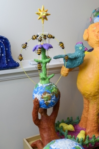 Sculpture with bees.