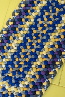 Another rug in progress showing high contrast.
