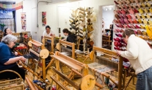 We arrive at Loop of the Loom to weave.