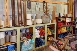 Cones and skeins at the ready.