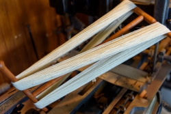 Skeins were carefully measured off to consistent lengths.