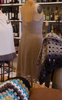 A knitted dress and other garments