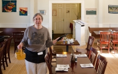 Savory Maine's owner Grace Goldberg shows artwork regularly
