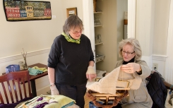 Diane and Susan confer on a new piece