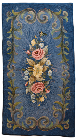 Janis Ricker's blue background floral piece.