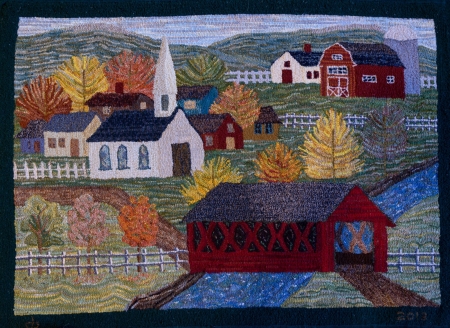 Dot Bickford's hooked town scene.