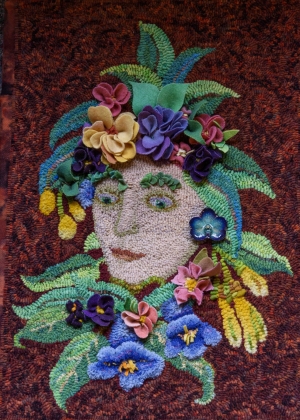Faith Webster, "Green Woman," 2021; an example of the Proddy technique.