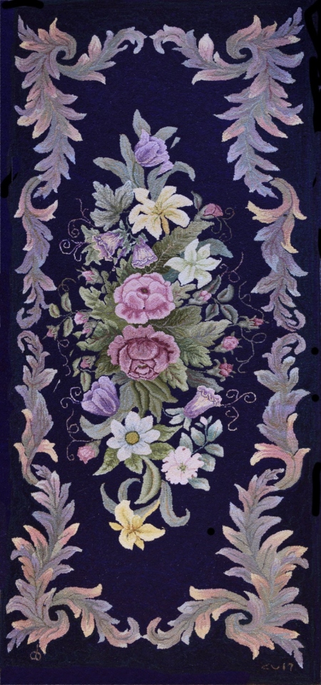 Dot Bickford, Kittery Point perfected her scrolls in this floral piece.