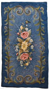 Janis Ricker's blue background floral piece.