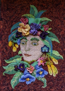 Faith Webster, "Green Woman," 2021; an example of the Proddy technique.