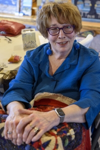 Jeni Nunnally enjoys the social aspects of hooking with a group.