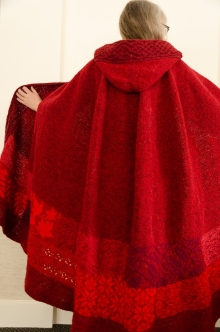 Knitted Red Cape by Colleen Teerling