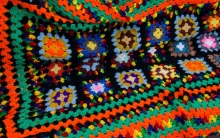 Crochet afghan greeted visitors