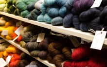 Stacks and stacks of beautiful yarns