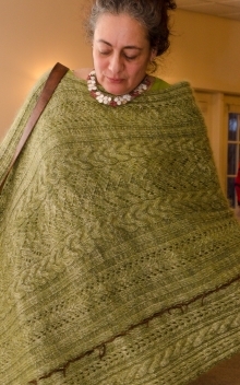 A fashion show participant