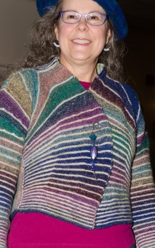 A fashion show participant