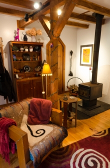 Susan's home is cozy and welcoming