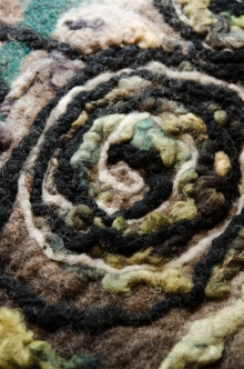 detail from a felted vest