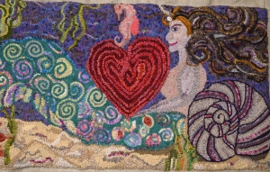 Donna Hezlep's unnamed piece, hooked as a calming influence for her sister.