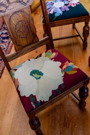 A needlepoint chair.