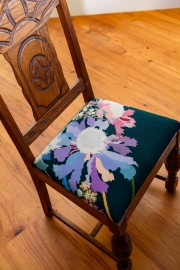 A needlepoint chair.