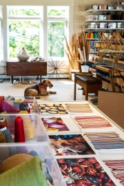 Nancy has a beautiful studio in Round Pond filled with light.