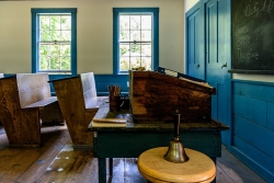 Inside the school.