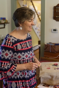 Elizabeth Miller greets us at Parris House Wool Works.