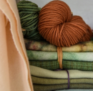 Dyed fabric and yarn.